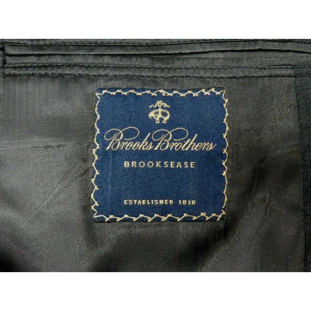 Mens‎ Brooks Brothers Brooksease 2 Button Blazer Sport Coat Solid Gray Size 44 L
